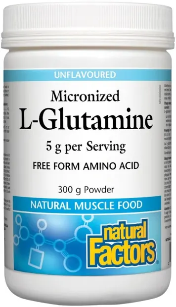 Mirconized L-Glutamine, 5 g, 300 g, Natural Factors