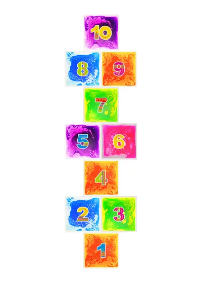 Plăcuțe pentru șotron cu lichid colorat (40 x 40 cm)