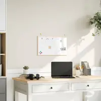 vidaXL Tablă albă magnetică cu ramă din lemn masiv de pin 60x40 cm