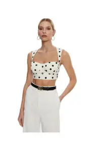 Top dama F7AA7T FSFNM - Bumbac/Elastan - Alb