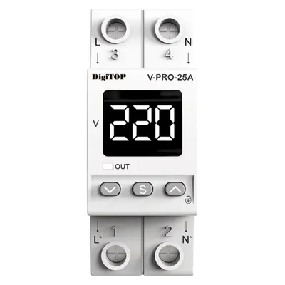 Releu monofazic protectie tensiune minima sau maxima 32A VP-PRO 32A