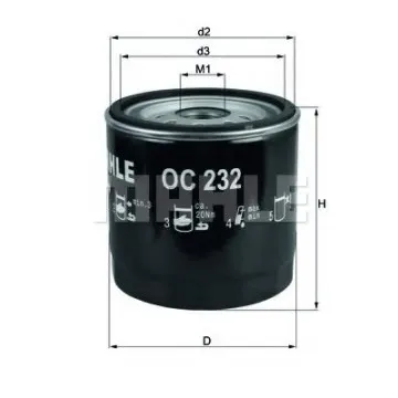 Filtru ulei MAHLE ORIGINAL OC 232