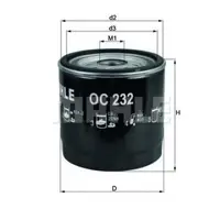 Filtru ulei MAHLE ORIGINAL OC 232