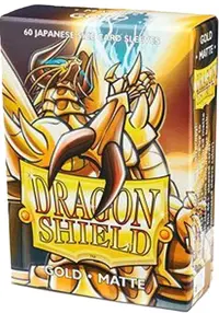 Protecții pentru cărți Dragon Shield - Matte Sleeves Small Size, Gold (60 buc.)