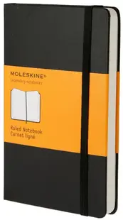 Agenda cu coperti tari Moleskine Classic – Neagra, file liniate
