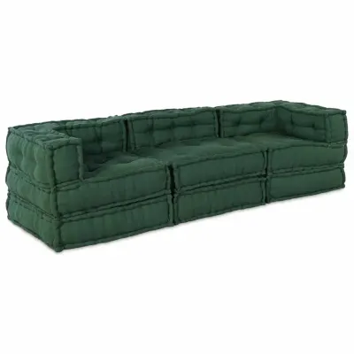 vidaXL Unitate de canapea modulară Țesătură Verde 210 x 70 x 56 cm