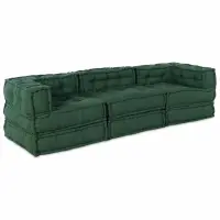 vidaXL Unitate de canapea modulară Țesătură Verde 210 x 70 x 56 cm