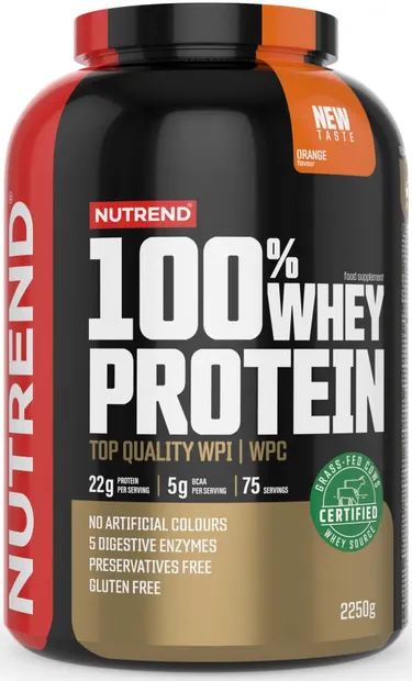 100% Whey Protein, portocale, 2250 g, Nutrend