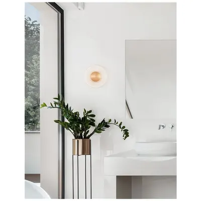 Plafoniera ESIL Sticla clara Alama aurie Aluminiu LED 8 Wat 230 Volt 536Lm 3000K IP20