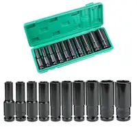Set trusa tubulare impact Otel 10 piese 1/2 inch de la 8 la 24mm Negru
