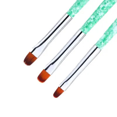 Set 3 Pensule Gel Limba Pisica Marble Green