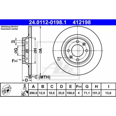 Disc frana ATE 24.0112-0198.1