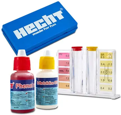 Tester pentru apă HECHT - 060601, pentru testarea pH-ului și clorului