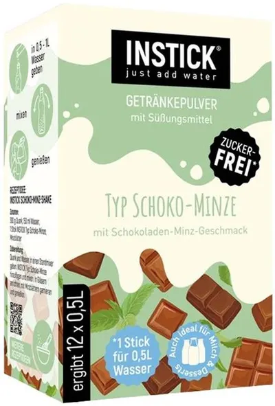 Instant cacao cu mentă, 12 x 2 g, Instick