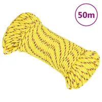 vidaXL Frânghie de barcă, galben, 5 mm, 50 m, polipropilenă