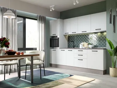 Mobila Bucatarie Elva 264,8 cm Alb Perlat - Configuratia 18
