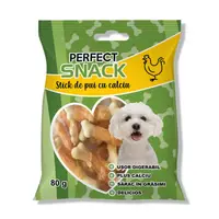Hrana complementara pentru caini, Perfect Snack, stick din pui cu calciu, 80 g