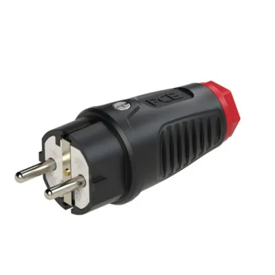 Stecher Schuko Cauciuc Taurus2 IP54 Negru-Rosu PCE 0511-sr