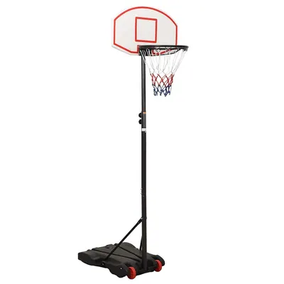 vidaXL Suport cu coș de baschet, alb, 216-250 cm, polietilenă