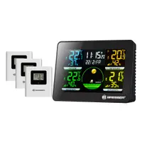 Statie meteo Bresser Quadro NLX 7000023, termometru, higrometru, 3 senzori externi
