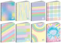 Caiet cu spirală Blasetti One Color - Pastel Plus, A4, 60 de coli, rânduri late, sortiment