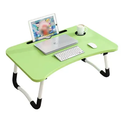 Masă pliabilă pentru laptop, 60x40x28cm, verde &ndash; Design modern din MDF și metal