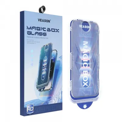 Folie de protectie Ecran Veason PRO pentru Apple iPhone 15 Pro Max, Sticla Securizata, Full Glue, 6D, Neagra