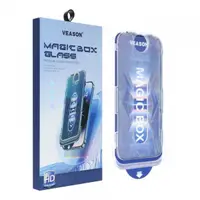 Folie de protectie Ecran Veason PRO pentru Apple iPhone 15 Pro Max, Sticla Securizata, Full Glue, 6D, Neagra