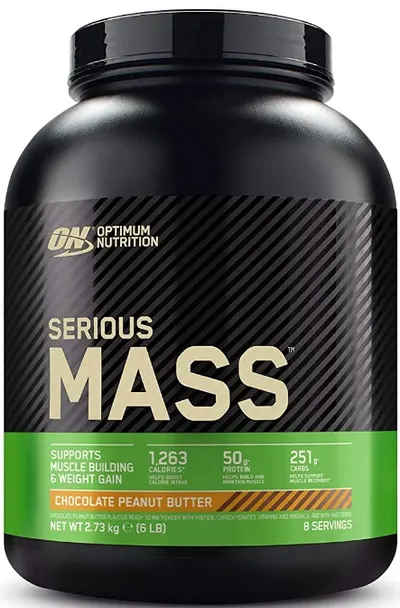 Serious Mass, ciocolată cu unt de arahide, 2721 g, Optimum Nutrition