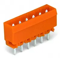 THT male header; 1.2 x 1.2 mm solder pin; straight; Pin spacing 5.08 mm; 22-pole; orange