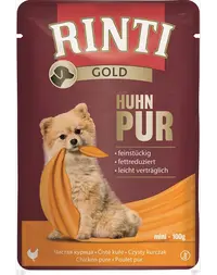 RINTI Chicken Pure Mini plic hrana 100 g pentru caini de rase mici, cu pui
