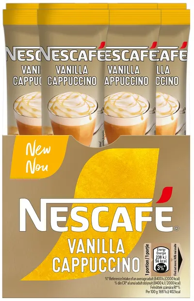 Specialitate de cafea instant NESCAFÉ - Vanilla Cappuccino, 8 х 14 g
