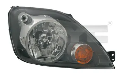 Far dreapta potrivit FORD FIESTA 2005-2008 - (H4, electric, cu motoras, fundal negru)