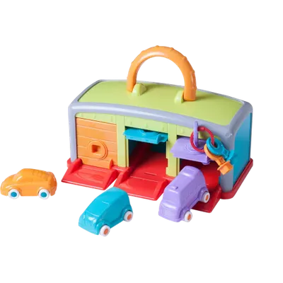 Set educativ Garaj si 3 masinute Minimobil, 18luni+, Miniland 45140