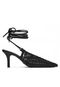 Pantofi dama - stiletto - negru - piele naturala 8Z0139 L109