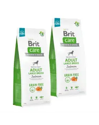 BRIT Care Grain-free Adult Large Breed Salmon 2 x 12 kg hrană fără cereale câini talie mare, cu somon
