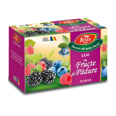 Ceai Fructe de padure, 20 plicuri, Fares