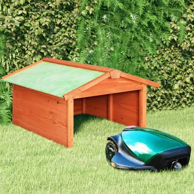 Gossi garaj masina de tuns iarba robot, 72x87x50 cm, lemn masiv brad
