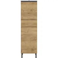 Dulap de baie înalt gri închis cu aspect de stejar 34x120 cm Salinas - Germania