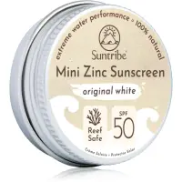 Suntribe Mini Zinc Sunscreen crema de fata cu minerale pentru protectie SPF 50 Original White 15 g