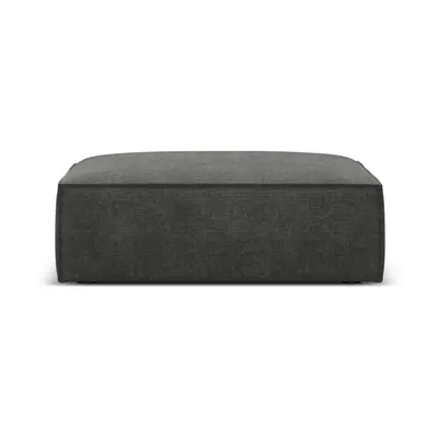Taburet gri cu tapițerie din chenille Vanda – Mazzini Sofas