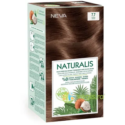 Vopsea de Par Vegana, fara Amoniac Caramel 7.7 Naturalis Neva 150ml