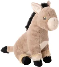 Jucărie de pluș Amek Toys - Măgăruș așezat, 23 cm