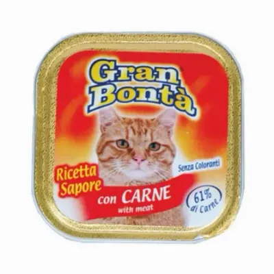Pateu pentru pisici Gran Bonta cu carne 100 gr