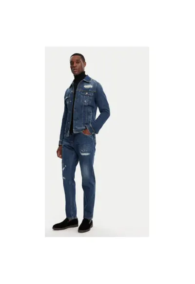 Geaca Barbati - 305314925 - Bumbac - Elastan - Albastru - Albastru