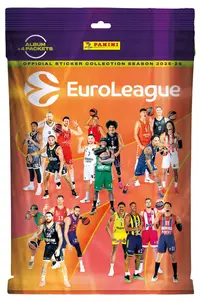 Album și autocolante de colecție Panini - Euroleague 2026: Starter Pack Album plus 20 Stickers (4 packs of 5 stickers)