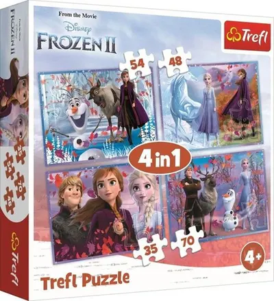 Puzzle 4 în 1 (35+48+54+70 piese) „Frozen 2