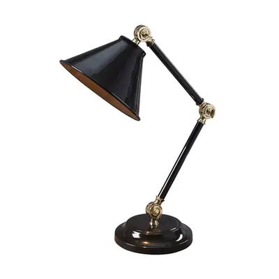 Veioza Provence Element 1 Light Mini Table Lamp – Black/Polished Brass