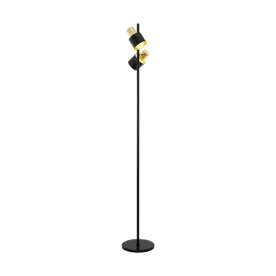 Lampa pardoseala FIUMARA negru, gold 220-240V,50/60Hz