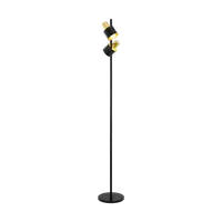 Lampa pardoseala FIUMARA negru, gold 220-240V,50/60Hz